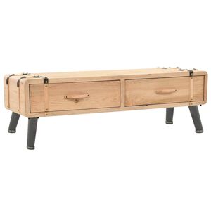 vidaXL Meuble TV Bois de sapin massif 120x33x35 cm