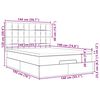 VidaXL Cadre de lit ottoman avec matelas cr&egrave;me 140x190 cm tissu