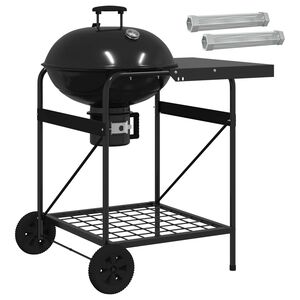 vidaXL Barbecue &agrave; charbon avec tubes &agrave; fumer 91 x 71 x 107 cm Acier