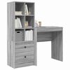 vidaXL Bureau avec tiroir 2 pcs Gris Sonoma