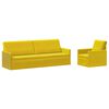vidaXL Ensemble de Canap&eacute;s 2 pcs Jaune Velours (V)