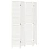 vidaXL Cloison de s&eacute;paration 4 panneaux blanc bois de paulownia massif