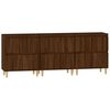 vidaXL Buffets 3 pcs ch&ecirc;ne marron 60x35x70 cm bois d'ing&eacute;nierie