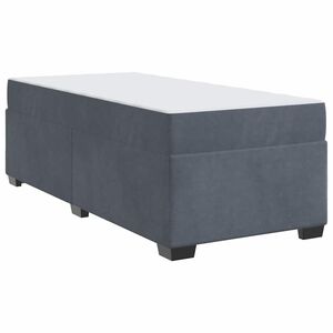 vidaXL Cadre de lit avec matelas Gris foncé 80 x 200 cm Velours