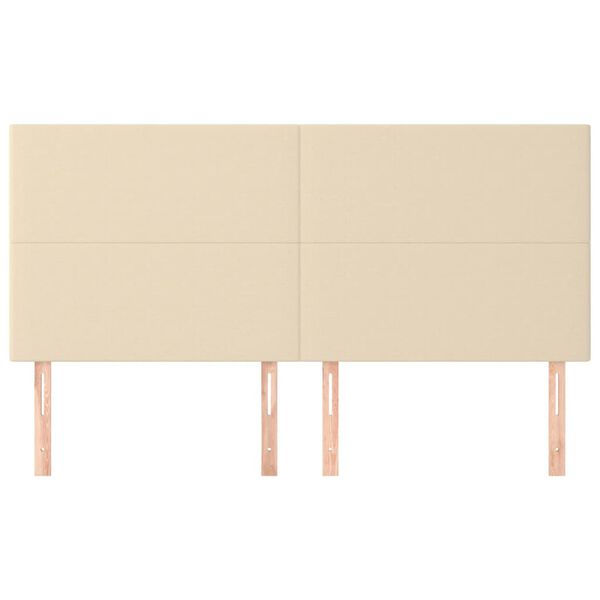 vidaXL T&ecirc;te de lit Cr&egrave;me 160x5x118/128 cm Tissu