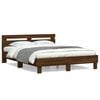 vidaXL Cadre de lit sans matelas ch&ecirc;ne marron 140x190 cm