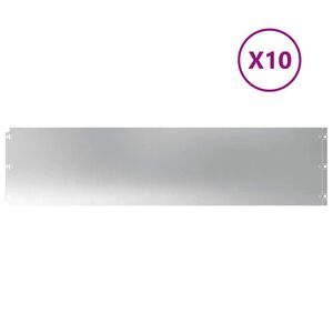 vidaXL Bordures de pelouse 10 pcs 25x103 cm acier galvanis&eacute;
