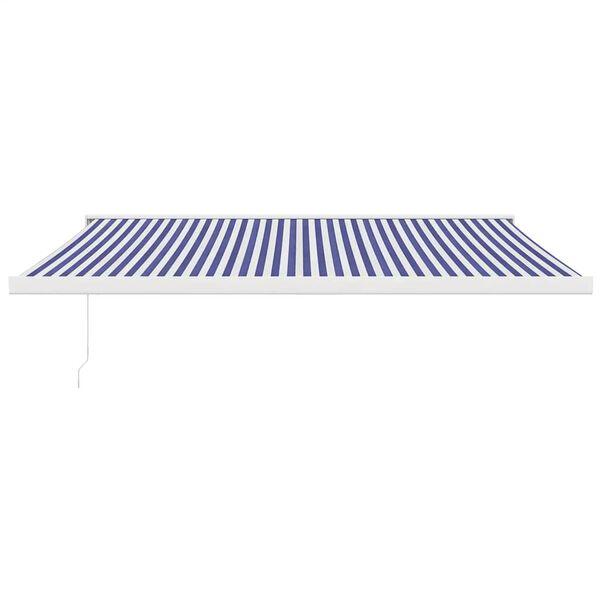 vidaXL Auvent r&eacute;tractable bleu et blanc 4,5x3 m tissu et aluminium