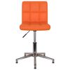 vidaXL Chaise de bureau pivotante Orange Similicuir