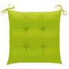 vidaXL Chaises de jardin avec coussins vert vif lot de 6 Bois teck