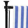 vidaXL Store roulant d'extérieur bleu et blanc 150x270 cm tissu acier
