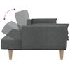 vidaXL Canap&eacute;-lit &agrave; 2 places avec deux oreillers Gris clair Tissu