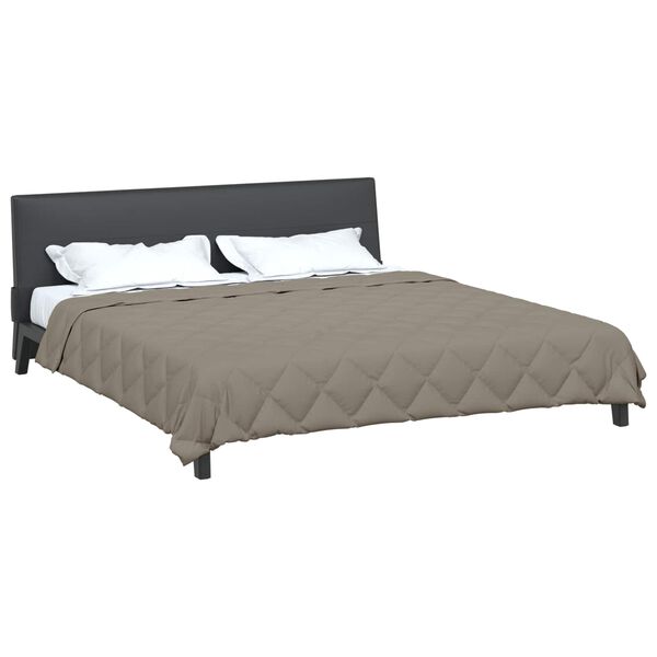 vidaXL Duvet d'&eacute;t&eacute; simple Gris clair 240 x 200 cm Microfibre