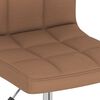 vidaXL Chaise pivotante de salle &agrave; manger Marron Tissu
