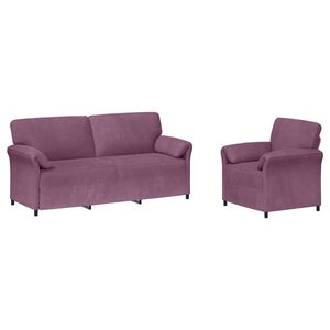 vidaXL Ensemble de Canap&eacute;s 2 pc Pourpre Velours