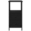 vidaXL Cabinet de chevet 2 pcs Ch&ecirc;ne noir 34 x 35,5 x 70 cm