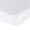vidaXL Lit avec matelas Dover cr&egrave;me 200x200 cm tissu