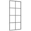 vidaXL Porte coulissante Aluminium et verre ESG 90x205 cm Noir