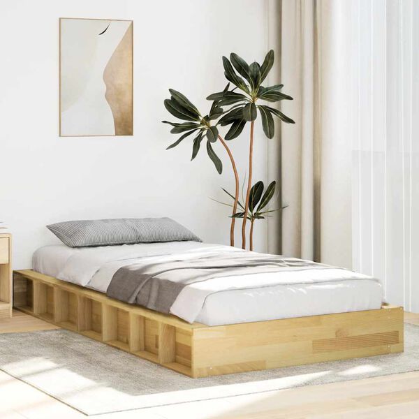 vidaXL Cadre de lit sans matelas 80x200 cm bois massif de ch&ecirc;ne
