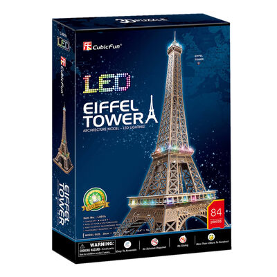 Cubic Fun Puzzle 3D à LED Eiffel Tower 84 pcs