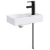 vidaXL Lavabo de salle de bains Noir Mat 40,5 x 22,5 x 11,5 cm m&eacute;tal