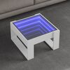 vidaXL Table basse avec LED infini blanc 50x53x30 cm