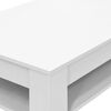 vidaXL Table basse bois d'ing&eacute;nierie 110x65x48 cm Blanc