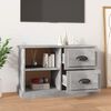 vidaXL Meuble TV gris b&eacute;ton 73x35,5x47,5 cm bois d'ing&eacute;nierie