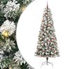 vidaXL Sapin de No&euml;l Artificiel &agrave; Branches Articul&eacute;es Vert et blanc