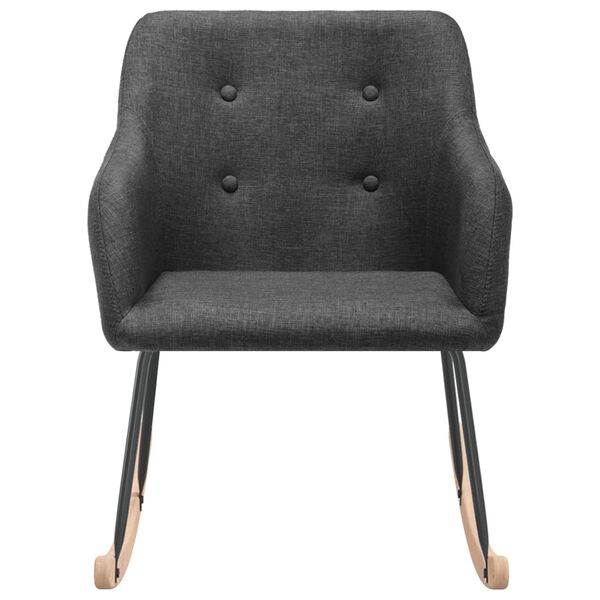 vidaXL Chaise &agrave; bascule Gris fonc&eacute; Tissu