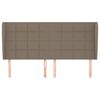 vidaXL T&ecirc;te de lit avec oreilles Taupe 203x23x118/128 cm Tissu