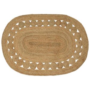 vidaXL Tapis de zone Naturel 100 x 152 cm Jute