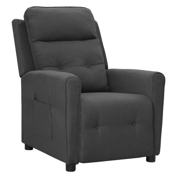 vidaXL Fauteuil Gris fonc&eacute; Tissu