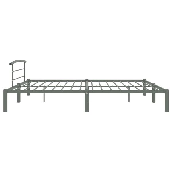 vidaXL Cadre de lit sans matelas gris m&eacute;tal 180x200 cm