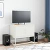 vidaXL Meuble TV blanc 68,5x39x60,5 cm acier