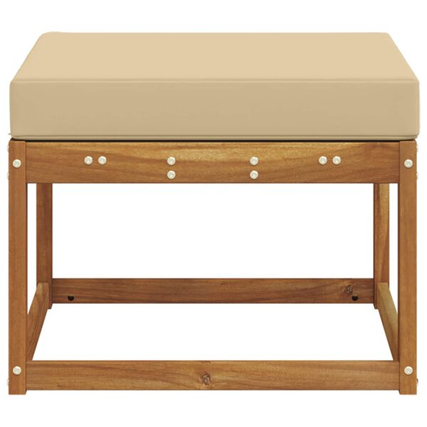 vidaXL Pouf d'Ext&eacute;rieur Bois d'Acacia Massif Naturel