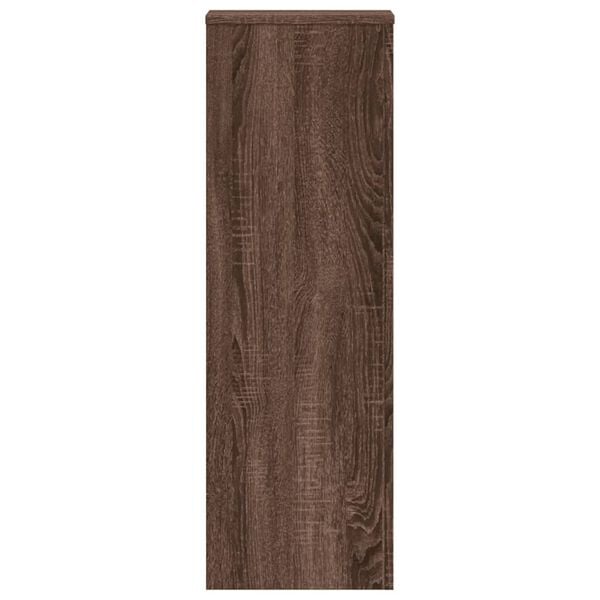 vidaXL Support pour plantes chêne brun 33x33x100 cm bois d'ingénierie