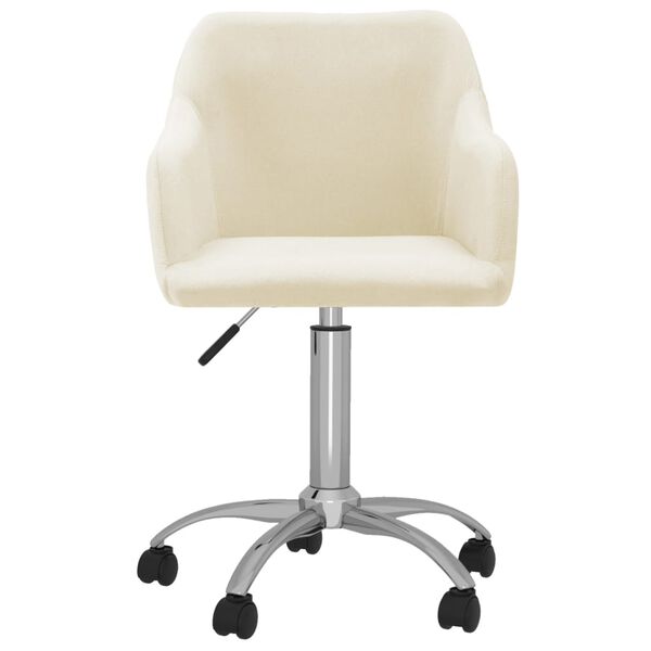 vidaXL Chaise pivotante de bureau Cr&egrave;me Tissu
