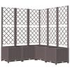 vidaXL Jardini&egrave;re avec treillis Marron 120x120x136 cm PP