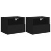 vidaXL Meubles TV muraux 2 pcs noir 40x30x30 cm bois d'ing&eacute;nierie
