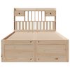 vidaXL Lit biblioth&egrave;que sans matelas 135x190 cm bois de pin massif