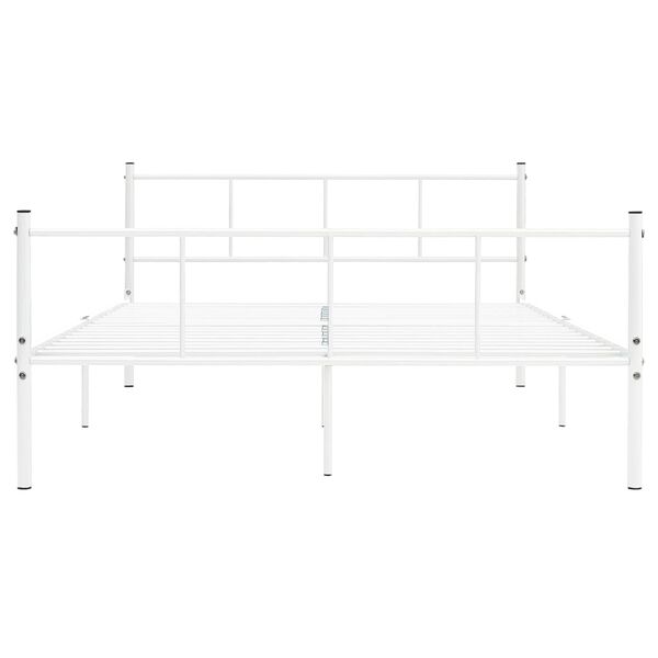 vidaXL Cadre de lit sans matelas blanc m&eacute;tal 120x200 cm