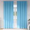 vidaXL Rideaux occultants avec anneaux 2 pcs Bleu clair 225 x 140 cm
