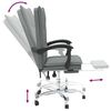 vidaXL Fauteuil inclinable de bureau Gris fonc&eacute; Tissu