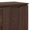 vidaXL Buffet avec tiroir Ch&ecirc;ne brun 100 x 30 x 65,6 Bois d'ing&eacute;nierie