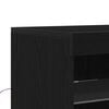 vidaXL Buffet LED Ch&ecirc;ne noir 41 x 37 x 100 cm Bois d'ing&eacute;nierie