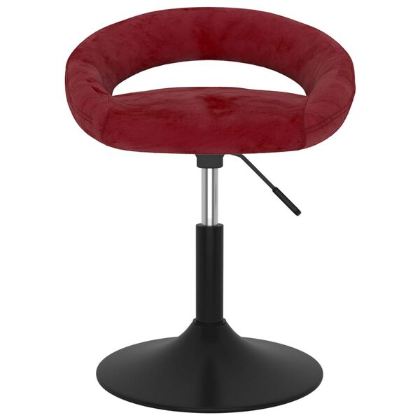 vidaXL Chaise pivotante de salle &agrave; manger Rouge bordeaux Velours