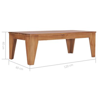 vidaXL Table basse 120x60x40 cm Bois de teck solide