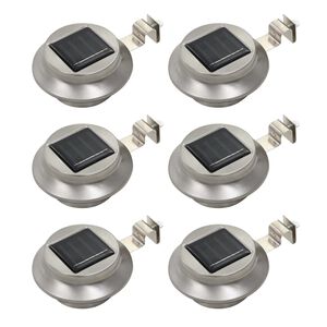 vidaXL Lampe solaire &agrave; LED ronde d'ext&eacute;rieur 6 pcs 12 cm Blanc