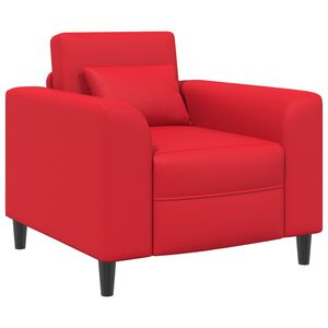 vidaXL Fauteuil Rouge Simili cuir